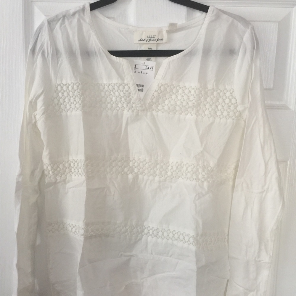 L/S white T-shirt